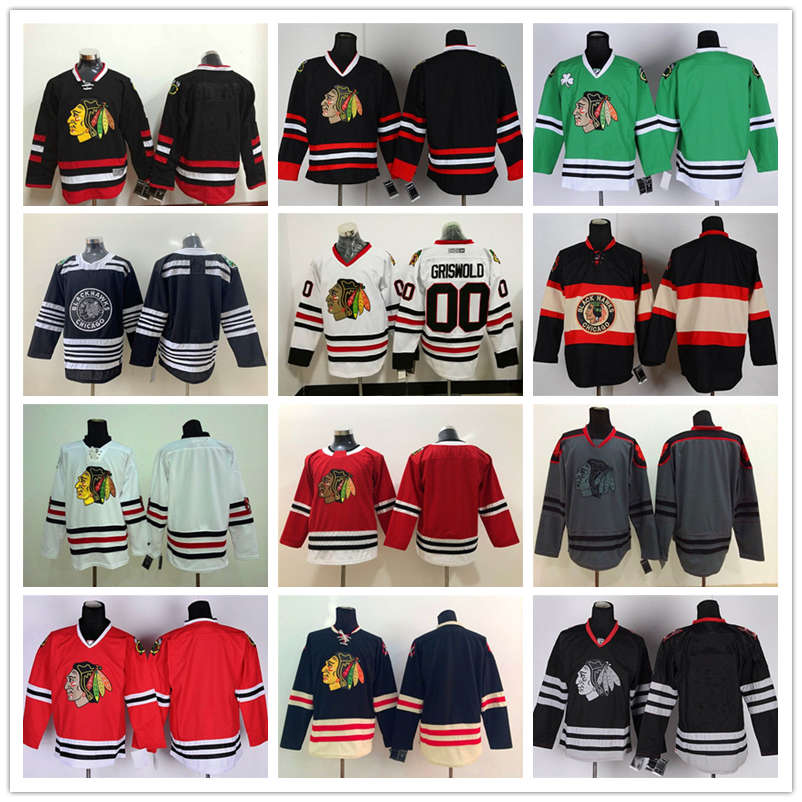 Chicago Blackhawks Hockey Jerseys jersey 19 Toews 88 Kane 2 Duncan Keith 12 Alex DeBrincat 50 Corey Crawford 00 Clark Griswold SHIRT UNIFORM