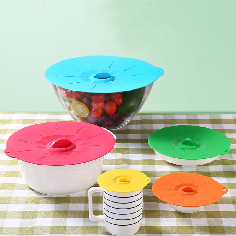 Food Wrap 1PC Kitchen Gadgets Reusable Fresh Keeping Multifunction Microwave Bowl Cover Cooking Pot Pan Lid Silicone