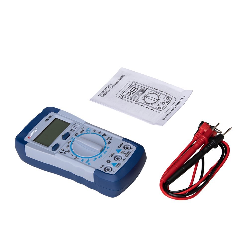A830L Multi-function Universal Meter Practical Household Electrical Instrument with High Definition Lcd