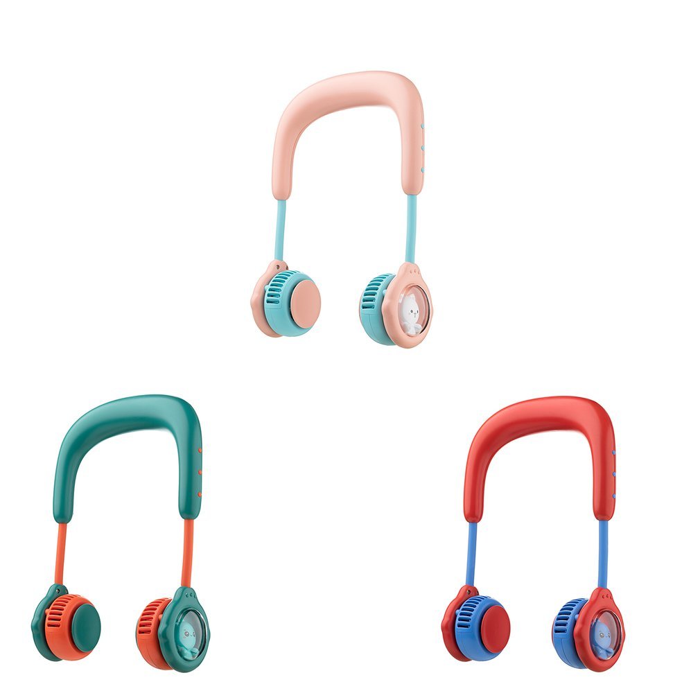 Mini Usb Portable Fan Handsfree Neck Fan Chargeable Battery Small Portable Sport Fan 4800mA Bureau Hand Air conditioner cooler