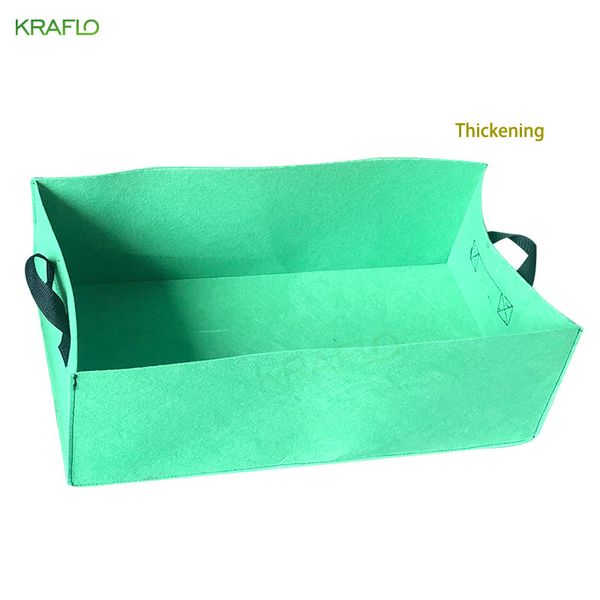 Kraflo garden planters Thicken eco-friendly rectangular grow bag Felt Non-woven Vegetable Strawberry Tomato Beautiful cultivation container