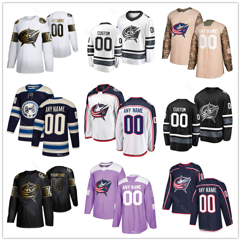 2020 All Star Ice Hockey Jersey Columbus Blue Jackets Men 18 Pierre-Luc Dubois 14 Gustav Nyquist 70 Joonas Korpisalo 8 Zach Werenski shirt uniform k