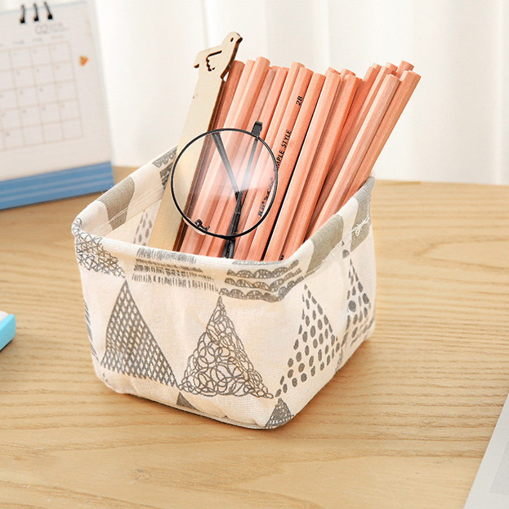 2. micck diy storage basket of desktop articles miscellaneous storing of toys organizer of cosmetic books paper container tissue basket