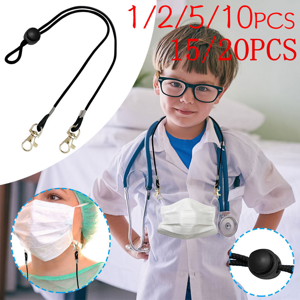 1-2-5-10-15-20 buckle adjustable length elastic band cable face mask buckle elastic safety cord convenient diy mask holder
