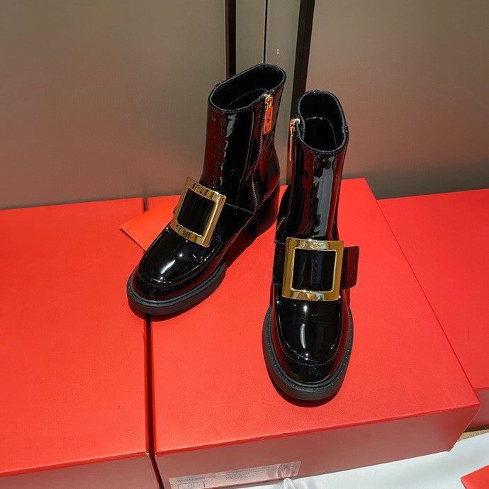 2021 Designer Brand features large flat laces and an oversized rubber sole Glittered Calf Leather lace-up sneaker