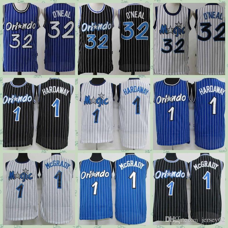 Men\rOrlando\rMagic Penny\rHardaway Shaquille O&#039;Neal Tracy McGrady Swingman players sewn embroidered\rnba\rbasketball jerseys 01