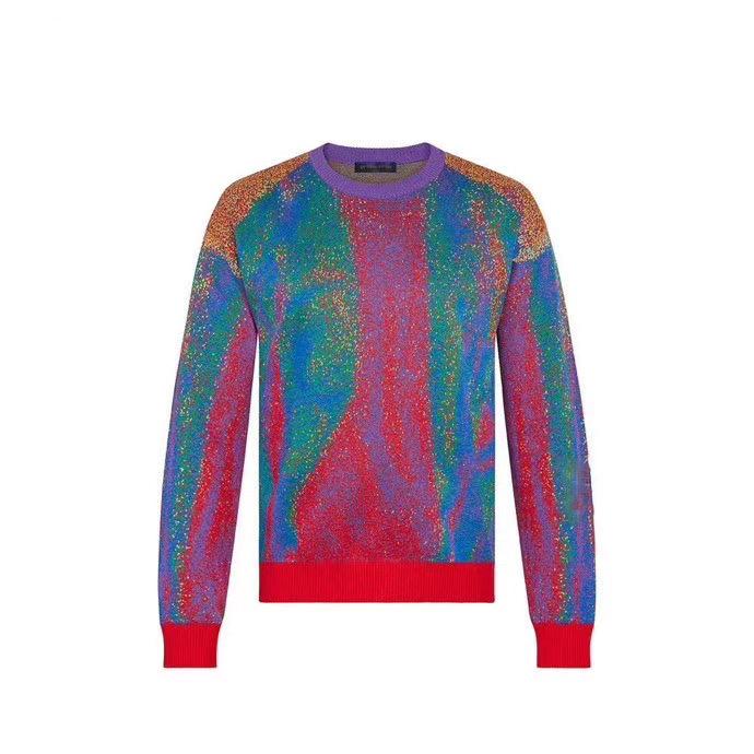 20SS Color Matching Jacquard Crewneck Sweater Sweatshirt Street Men Women Knitting Pullover Hoodies Autumn Winter Warm Sweaters HFYMWY358