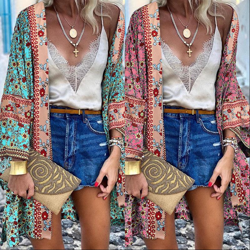 Boho Kimonos Japanese Kimono Cardigan Women Blouses Cosplay Yukata Summer Beach