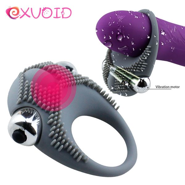 yutong EXVOID Penis Vibrating Ring Delay Ejaculation Bullet Vibrator Clitoris Massager Adult nature Toys for Men Male Cock Silicone Rings