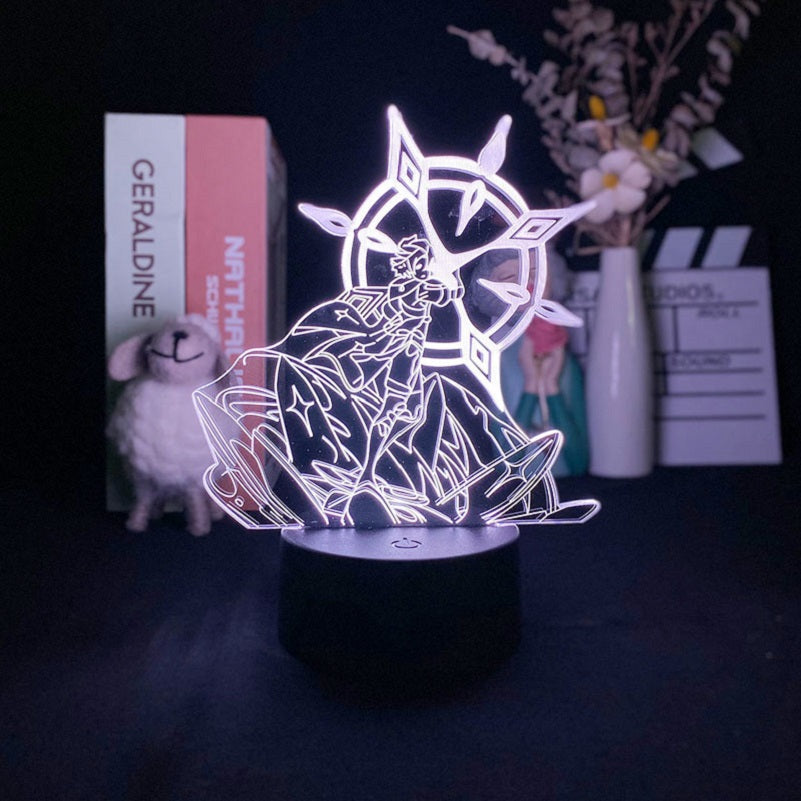 Bedroom Plug in Night Light LED Anime Nightlight USB Decor Lamp Desk Albedo Figure APP Control Genshin Impact Birthday Gift Kids