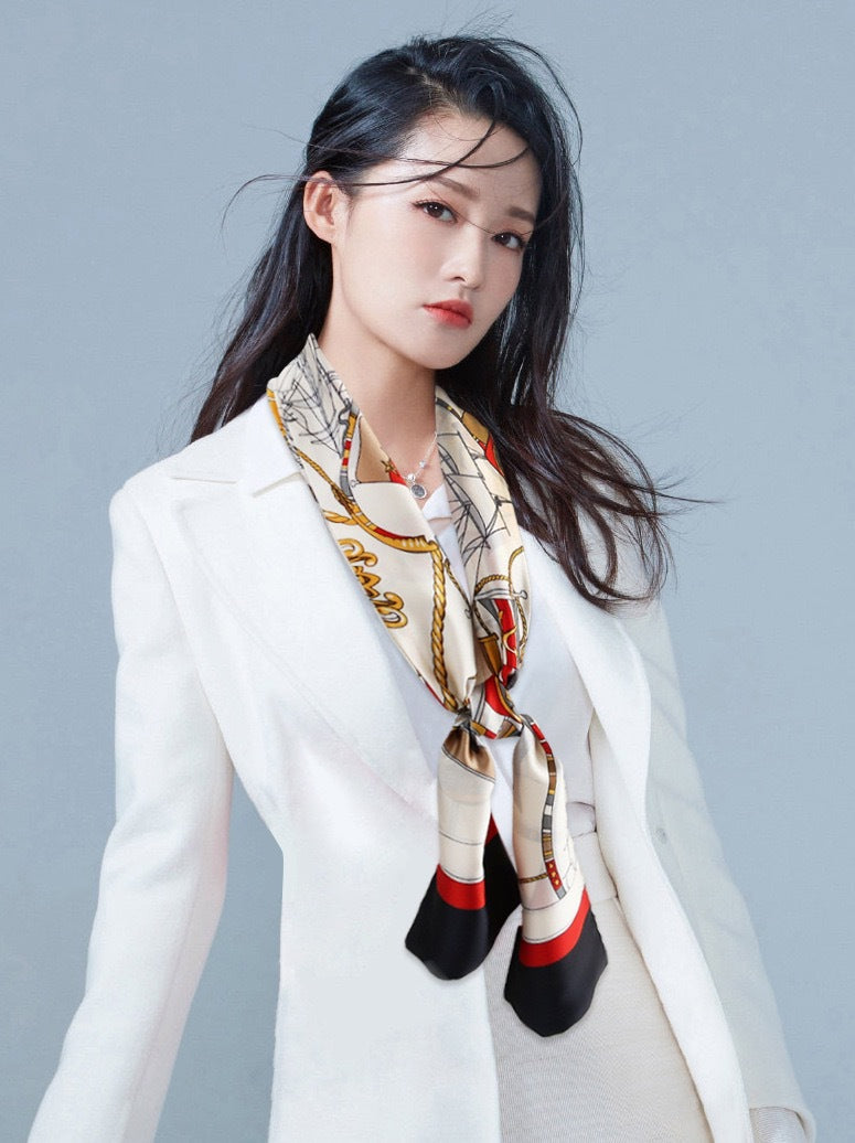 scarves, ribbons, imitation silk, Korean version, versatile, thin and narrow strip scarves factory wholesale