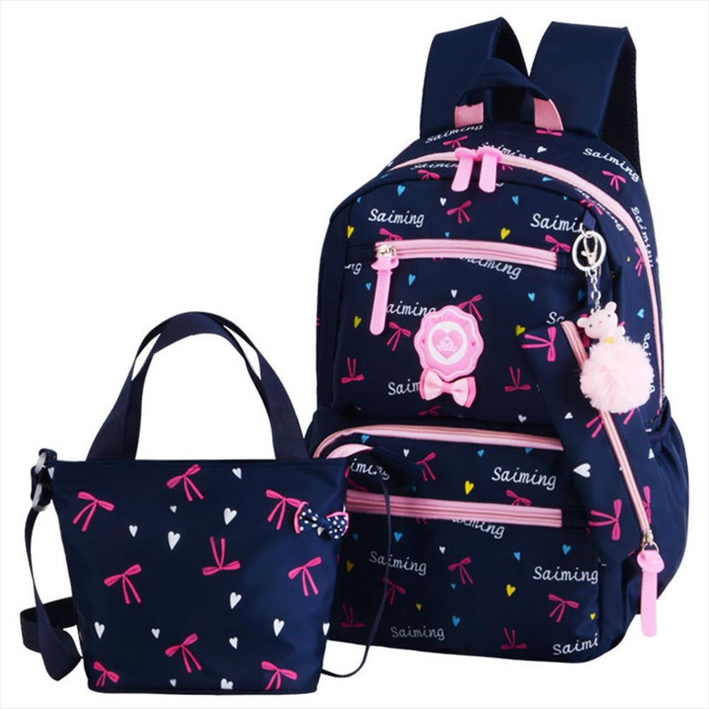Children School Bags Teenagers Girls Printing Rucksack Backpacks 3Pcs Set Mochilas Kids Travel Backpack Cute Shoulder Bag