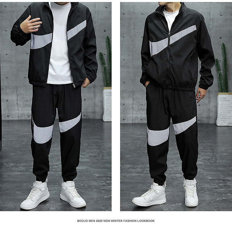 2021 clothes fashion mens tracksuits Spring youth sports suit male Korean version trend of junior high school students casual autumn sweater Designe