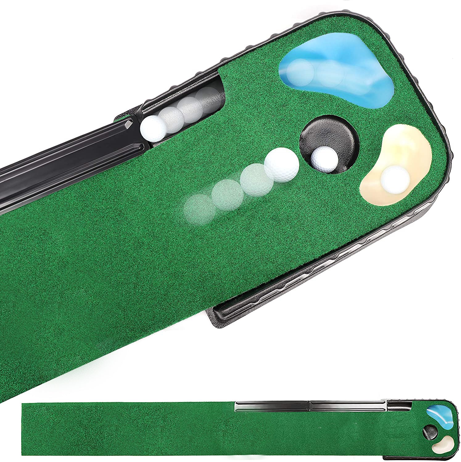 Mini Golf Portable Putting Swing Green Training Artificial Mat Simulation Carpet Putt Practice Indoor Outdoor No Taste Thickening