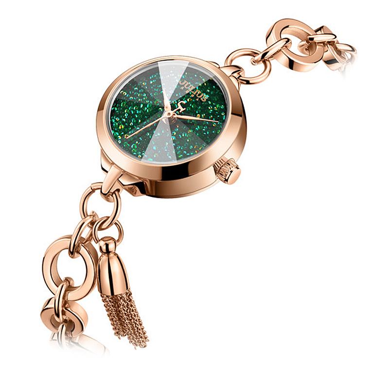 Wristwatches FULL RHINESTONES SMALL FASHION TASSEL WOMEN&#039;S WATCH JAPAN QUARTZ HOURS BRACELET BIRTHDAY GIRL&#039;S GIFT JULIUS BOX