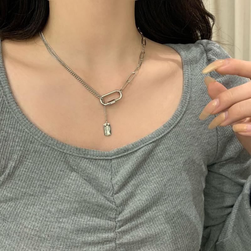 Pendant Necklaces Creative Chain Choker Necklace For Women Chains On Neck With Geometric 2021 Fashion Simple Jewelry
