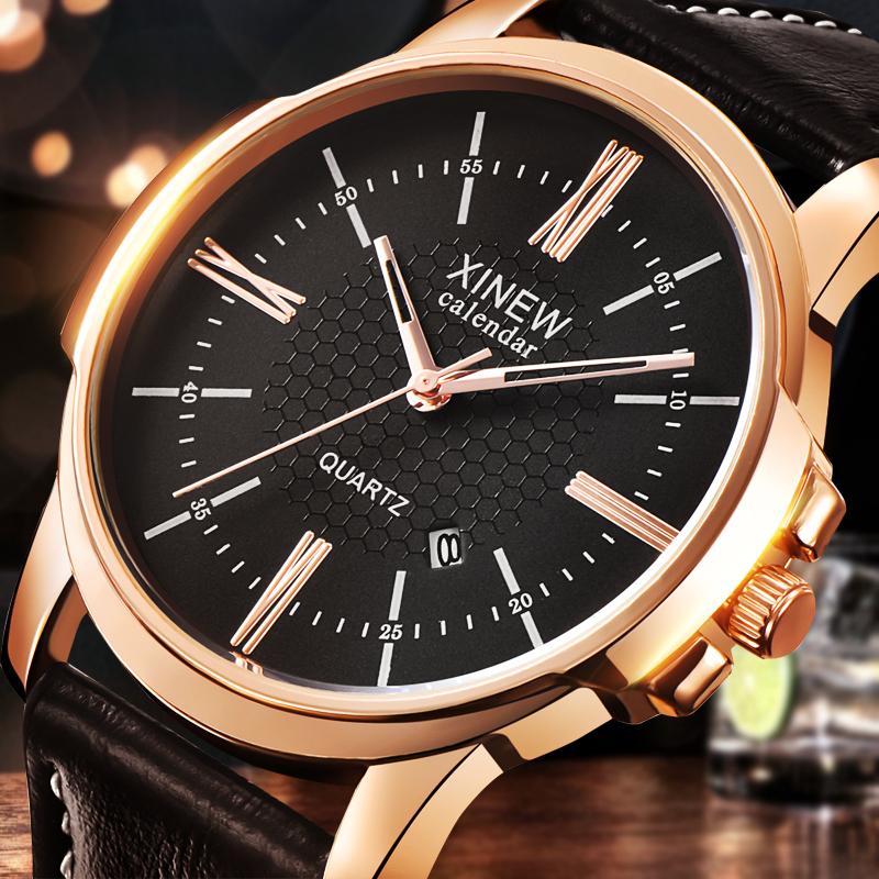 Wristwatches XI Watch Leather Band Dress Watches Men Business Quartz Men&#039;s Clock Gift Relojes Hombre 2021