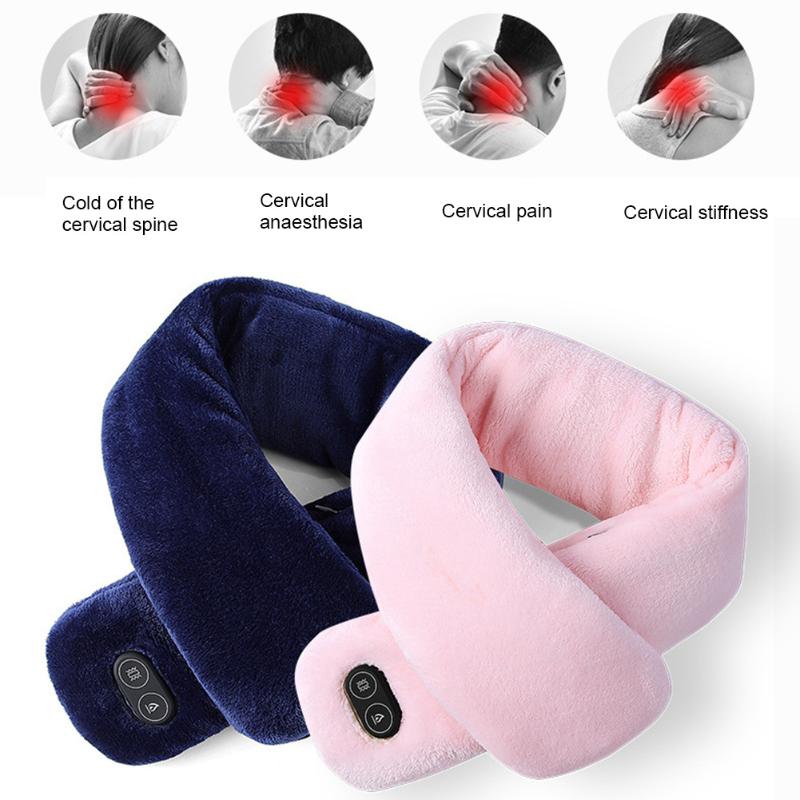 Scarves USB Heating Scarf Women Men Thick Warm Pad Power Electric Heated Neck Warmer For Outdoor Camping Hiking Cycling