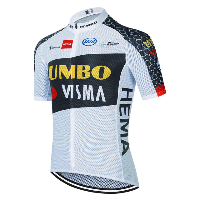 Tour De France 2021 Pro Team JUMBO VISMA Cycling Jersey Men-Women Summer Breathable Cycling Clothing Short Sleeve MTB Bike Jersey Ropa Ciclismo