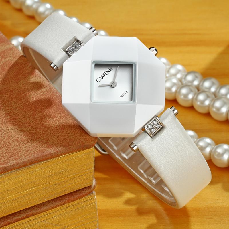Wristwatches Fashion CARFENIE Brand Exquisite Gift Top Quality Ceramic Watch Woman Lovers Dress Watches Commercial Quartz Clock