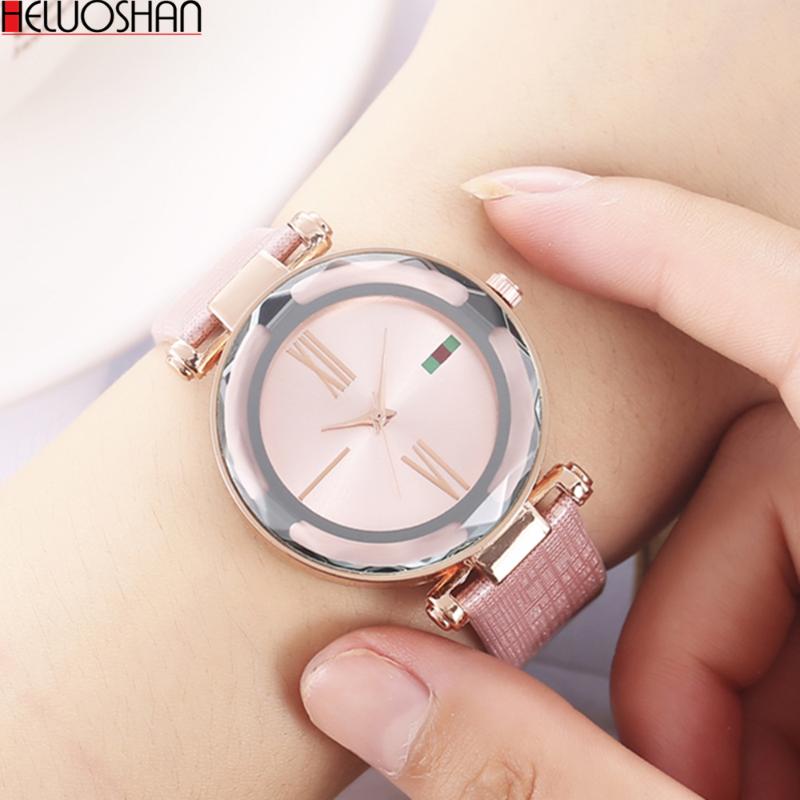 Wristwatches 2021 Style Brand Fashion Women Simple Dial Wrist Watches Casual Luxury Leather Quartz Watch Gift Clock Relogio Feminino