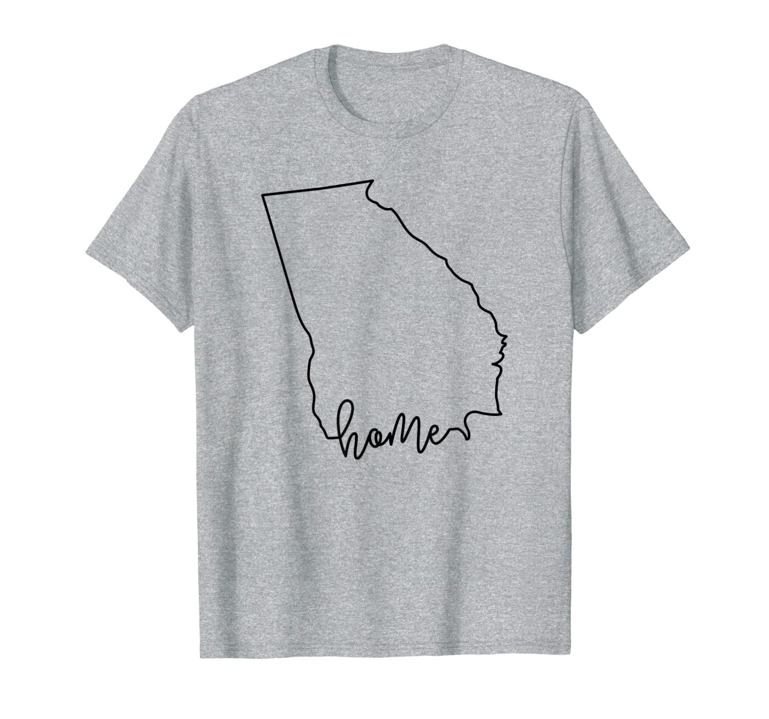 Georgia State Outline with Home Script ACJ010a T-Shirt
