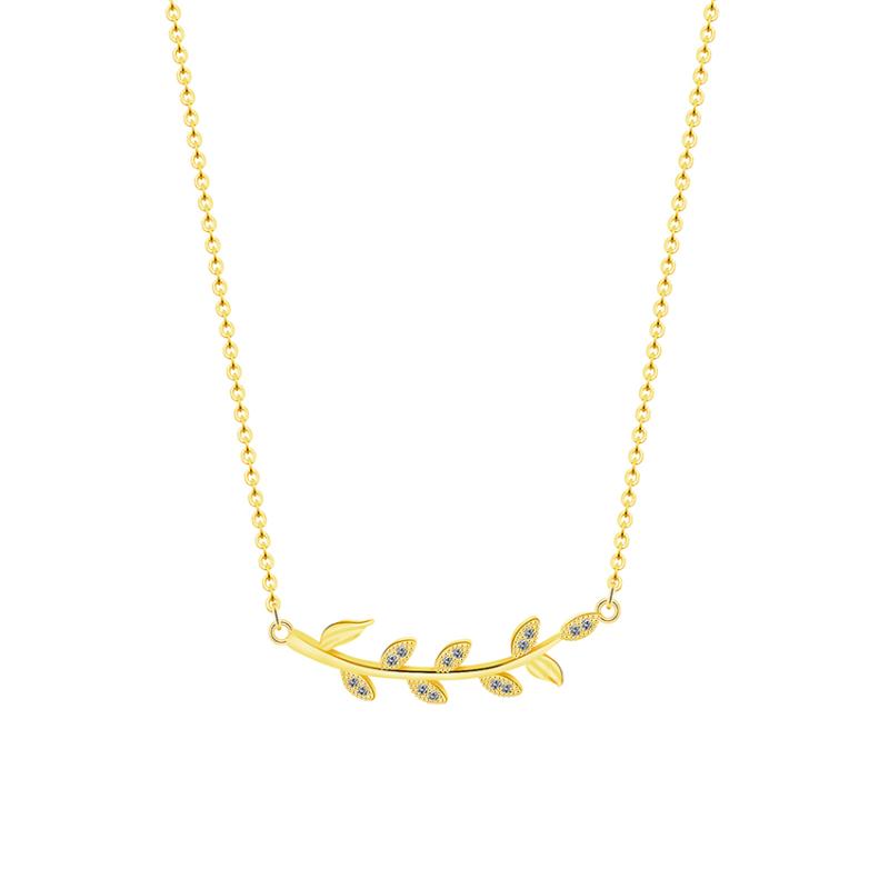 Chokers Collier Femme 2021 Gold Silver Color Rhinestone Choker Collares Stainless Steel Chain CZ Leaf Statement Necklace Women Jewelry