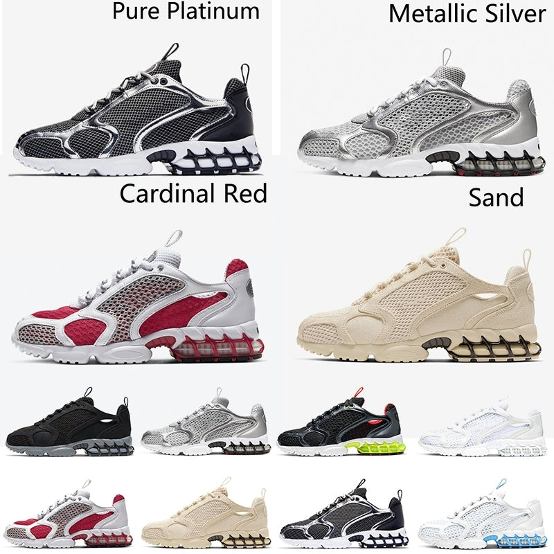 New Arrivals Mens Womens Sneakers Zoom Spiridon Caged 2 Running Shoes Triple White Lemon Venom Pure Platinum Sports Trainers Outdoor