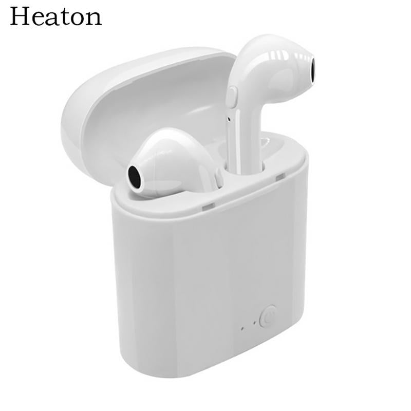Headsets Heaton TWS Wireless Bluetooth Earphone V5.0 In-ear Earbud With Mic Headphones For Phone PC Charging Box
