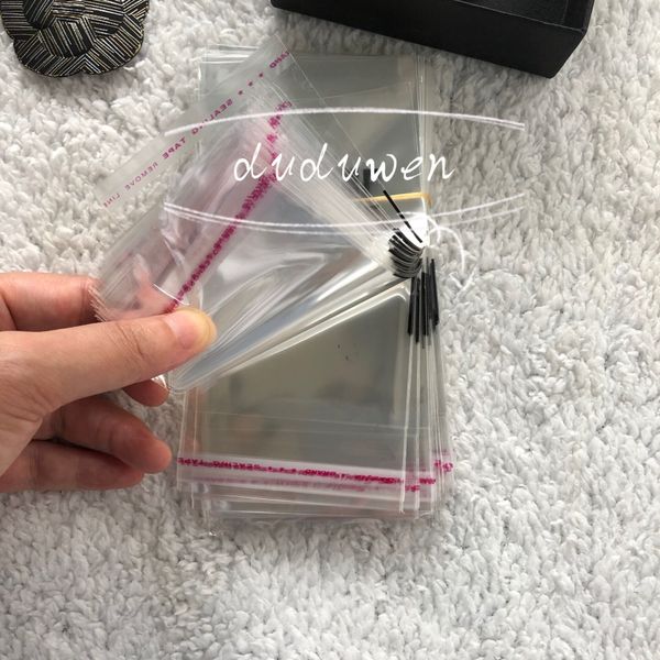 (100pcs-lot)gift wrap opp transparecy dust bag printed 2C packing self-adhesive plastics for jewelrys ,hairclips hair rope storage case size