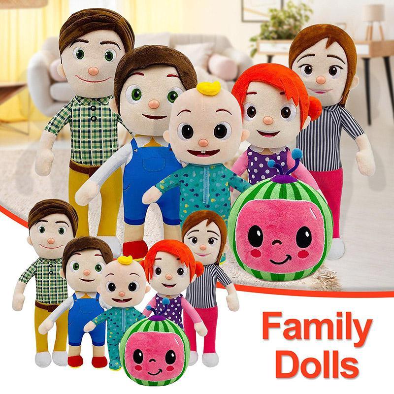 15-33cm Cocomelon Plush Toy Soft Cartoon Family Cocomelon Jj Family Sister Brother Mom And Dad Toy Dall Kids Chritmas Gifts