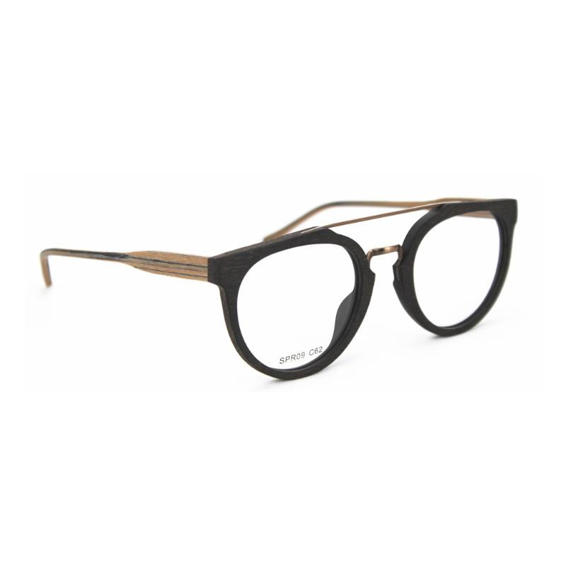 Fashion Sunglasses Frames Evove Acetate Eyeglasses Men Women Vintage Glasses Frame Man Fake Wooden Grain Spectacles For Prescription Optic L