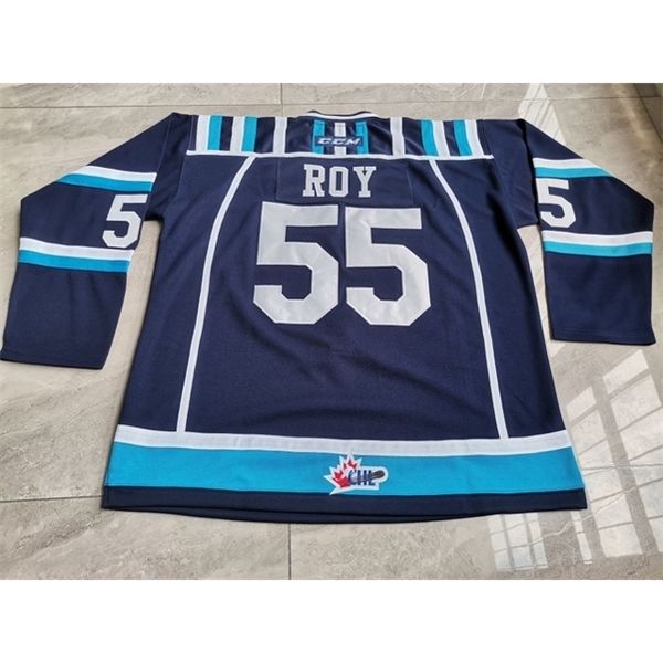 001Custom Men Youth women Vintage Customize Chicoutimi Sagueneens #55 Nicolas Roy Hockey Jersey Size S-5XL