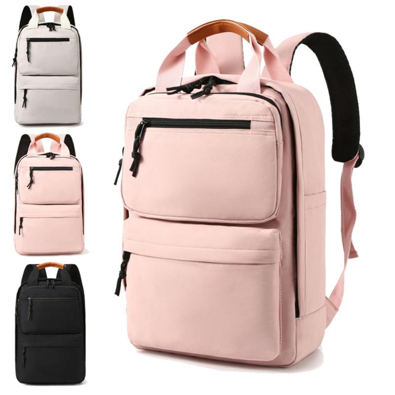 Backpack Waterproof Travel Preppy Style Nylon Book Bag Laptop Backpacks For Women Men Multifuction Back Packs Mochila Black