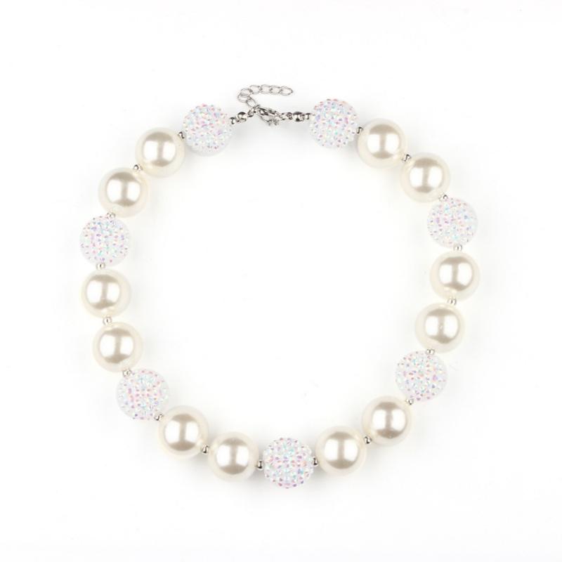 Chokers Item Christmas Gifts For Kids Girls Pearl Necklace Infants Chunky Beads Toddler Baby Bubblegum