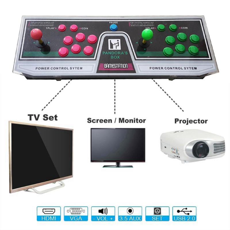 Portable Game Players 875 Video Games Arcade Console Machine Double Joystick Pandora&#039;s Box 5s VGA 3