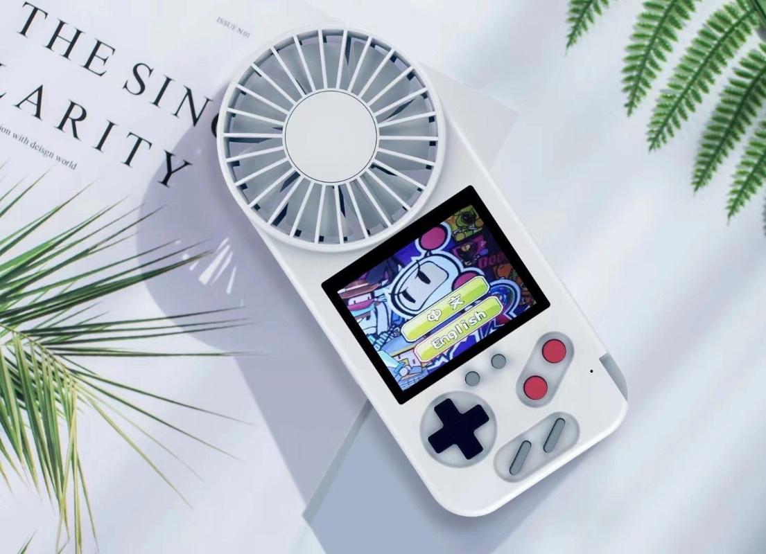 Portable Game Players USB Fan Retro Video Console Player Built-In 500 Games For Boy Boys Gift Color HD Screen