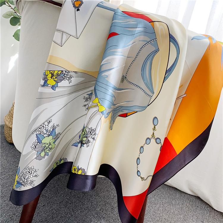 Scarves Mulberry Scarf Sunscreen SILK Wraps Shawls Bandana Hijabs Beach Bufand De Seda Foulard Ensoieprotecto Solar Playa Rusia