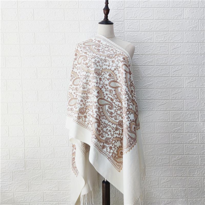 Scarves 2021 Warm Print Cashmere Shawls Neck Bandana Wrap Autumn Winter Women Scarf