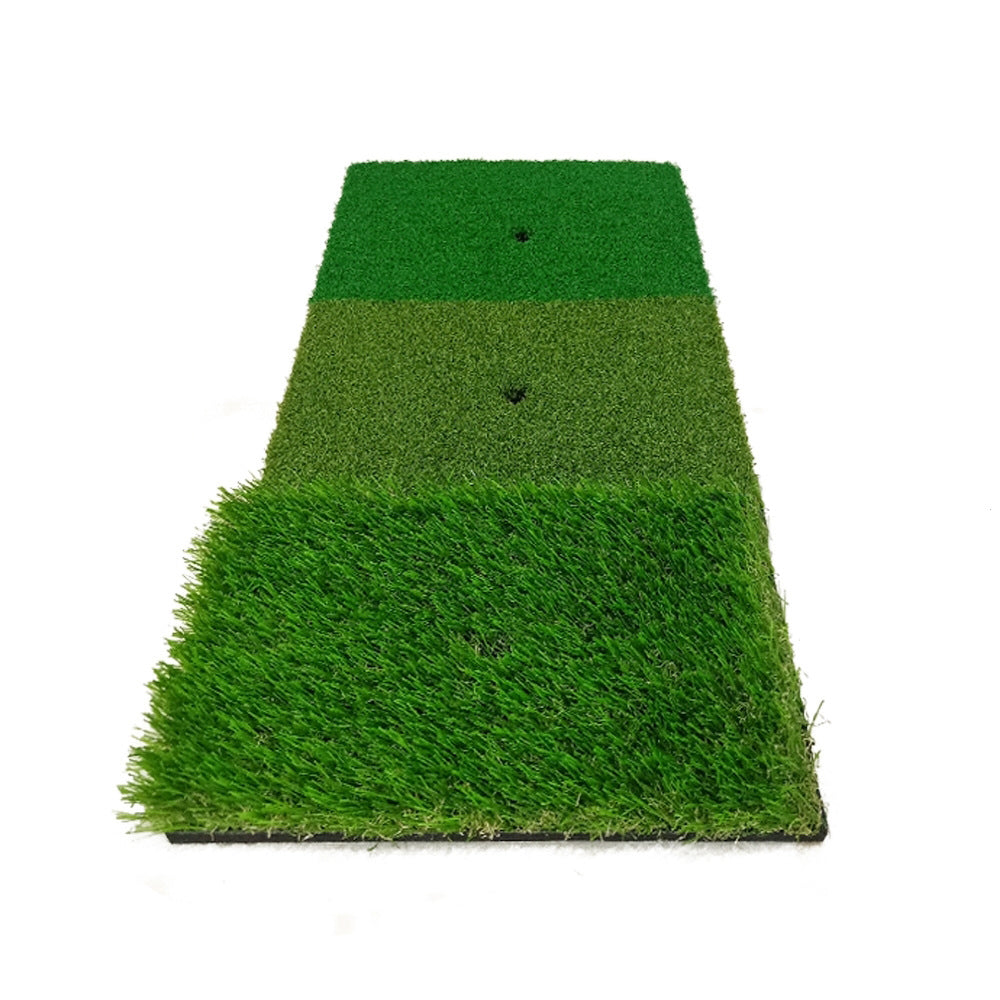 Portable Indoor Outdoor Mini Golf Course Swing Trainer Artificial Putting Green Lawn Mats Driving Range Clubs Practice Cushion Thickening Non-Slip T