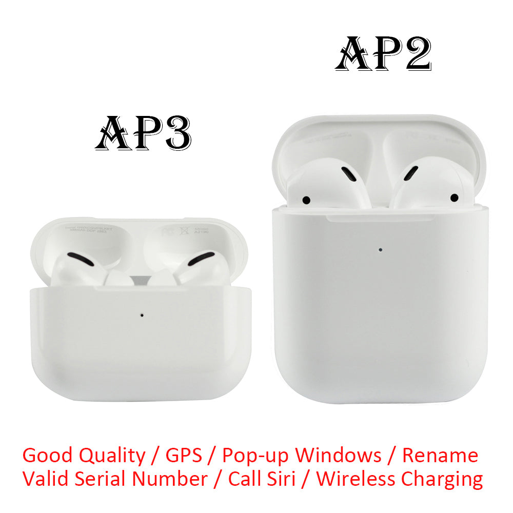 AP2 AP3 AirPods Pro Wireless Earphones with Charging Box Rename GPS TWS Bluetooth Headphones in-ear Earbuds