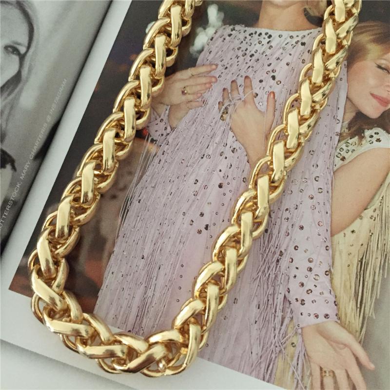 Chains High Quality Cuban Choker Necklace Collares Punk Vintage Chunky Thick Link Aluminum Chain For Women Jewelry Accessories