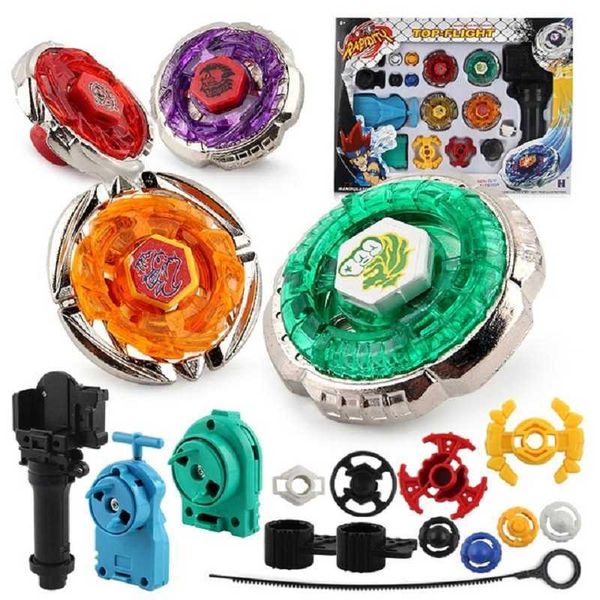 Beyblades burst Set Metal Fusion Toys with Dual Launchers Hand bayblade Spinning Tops Toy Bey blade Classic toy children&#039;s gift X0528