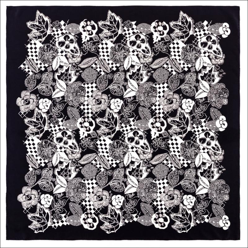Scarves Luxury Designer Square Silk Scarf 90*90cm Hand Rolled Edges Floral Print Satin