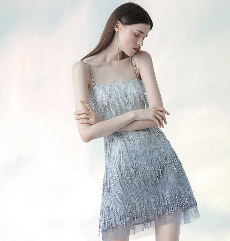 Party Dresses 2022 Summer Australian French Celebrity Temperament Drill Suspender Fashion Dresses Dign