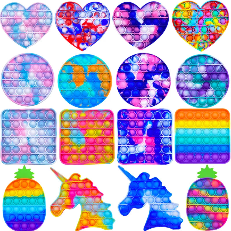 Funny Fidget Toys Simple Dimple Toy Bubble Sensory Toy For Adult Kids Stress Reliever Autism Gift