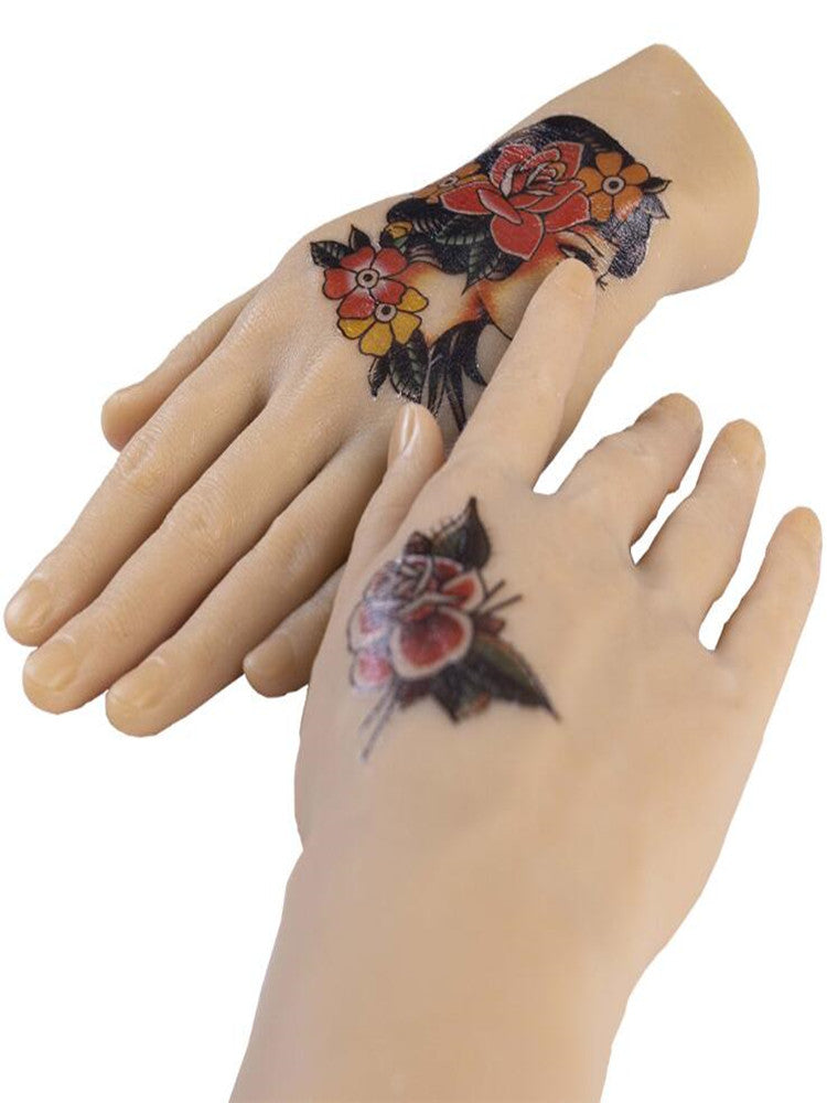 High-qualit simulation female hand mannequin body Silicone tattoo practice real inverted Nail beauty Jewelry Packaging Display doll 1 pair B066