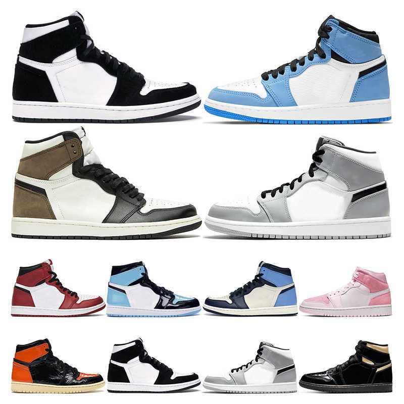 basketball shoes 1s jumpman University Blue Smoke Grey Dark Mocha Twist Digital Pink Black Gold women men outdoor sports shoes sneakerD0O2