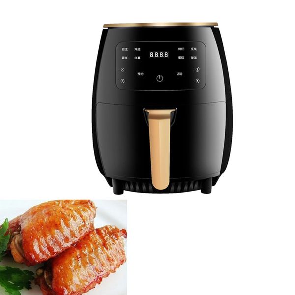 220V-110V Multifunction Air Fryer Smart Touch LCD Air Fryer Oil free Health Fryer Cooker 4.5L Large Capacity 1200W