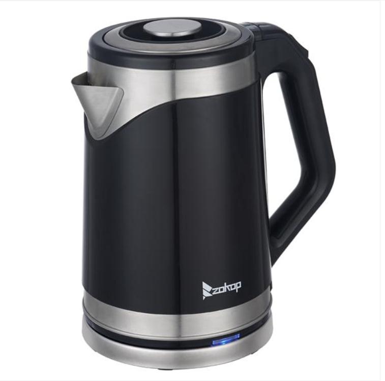 2021 Cooking Utensils ZOKOP HD-203 110V 1500W 1.8L Stainless Steel Rubberized Electric Kettle